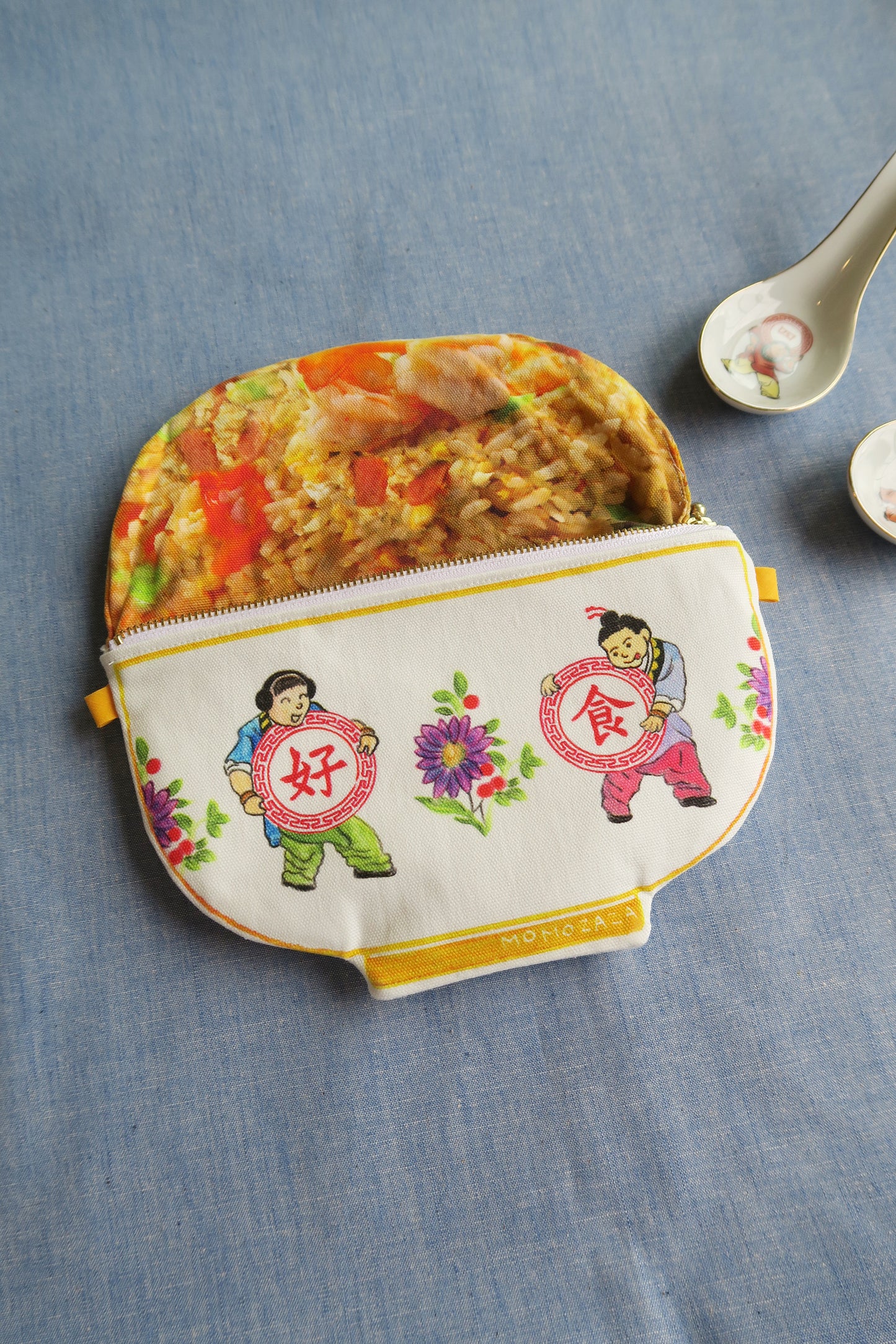 MOMOZAZA うまい!「好食!」ポーチ