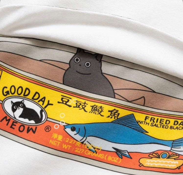 GOOD DAY 香港デザイナー Tシャツ　フリップに猫あり